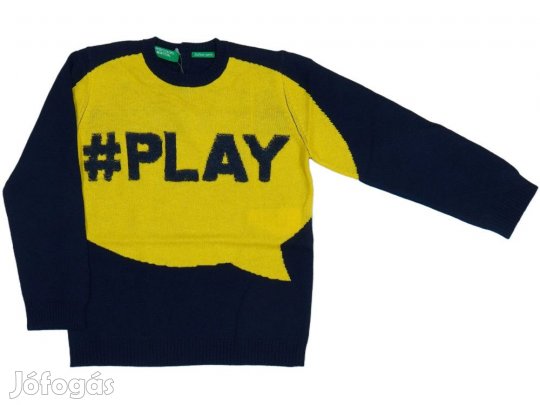 Benetton Új (címkés) Fiú Kötött pulcsi (Méret: 98)