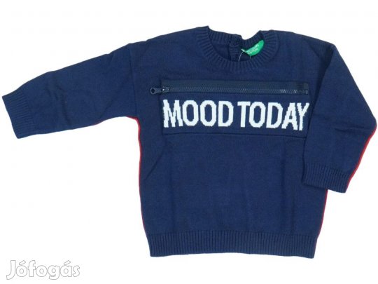 Benetton Új (címkés) Fiú Pulóver (Méret: 80)