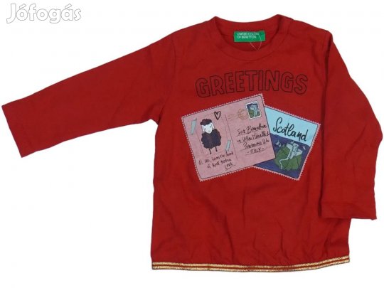 Benetton Új (címkés) Lány Hosszú ujjú felső (Méret: 68)