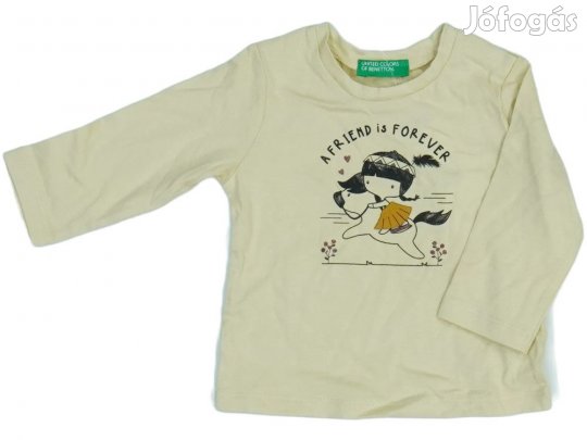 Benetton Új (címkés) Lány Hosszú ujjú felső (Méret: 68)