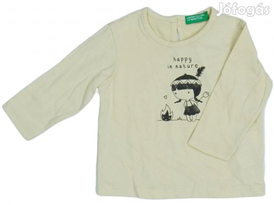 Benetton Új (címkés) Lány Hosszú ujjú felső (Méret: 68)