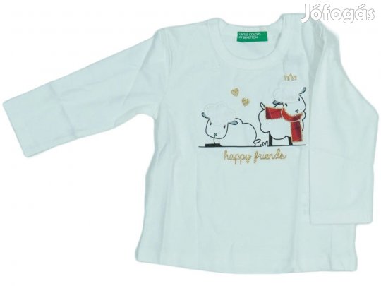 Benetton Új (címkés) Lány Hosszú ujjú felső (Méret: 74)