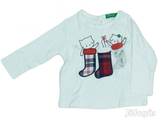 Benetton Új (címkés) Lány Hosszú ujjú felső (Méret: 74)