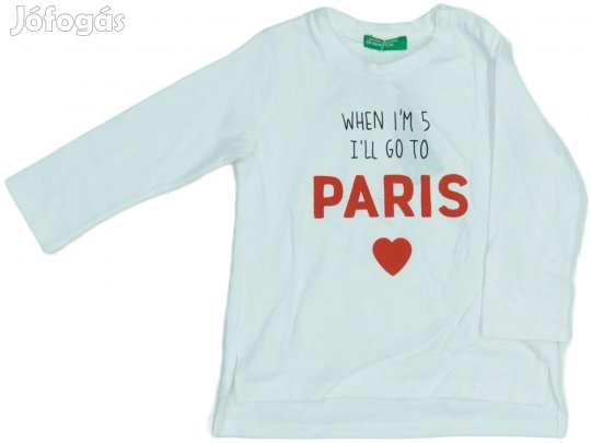 Benetton Új (címkés) Lány Hosszú ujjú felső (Méret: 80)