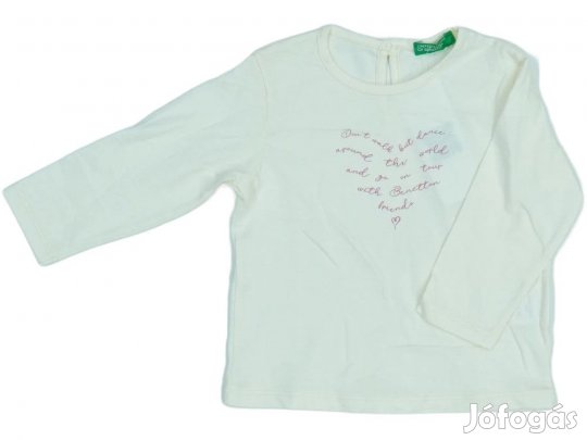 Benetton Új (címkés) Lány Hosszú ujjú felső (Méret: 80)