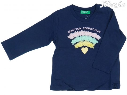 Benetton Új (címkés) Lány Hosszú ujjú felső (Méret: 80)