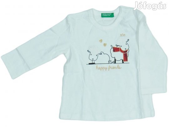 Benetton Új (címkés) Lány Hosszú ujjú felső (Méret: 80)