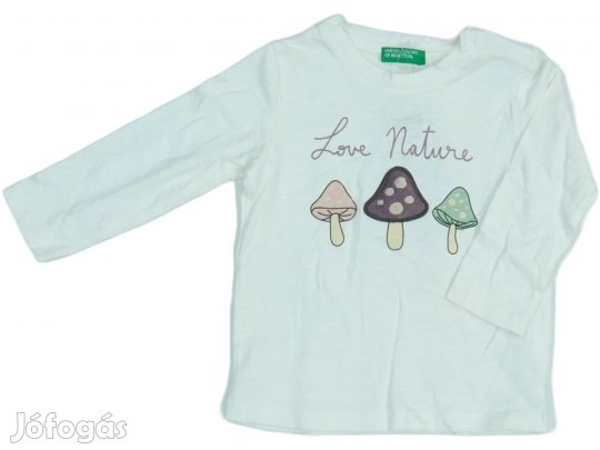 Benetton Új (címkés) Lány Hosszú ujjú felső (Méret: 80)