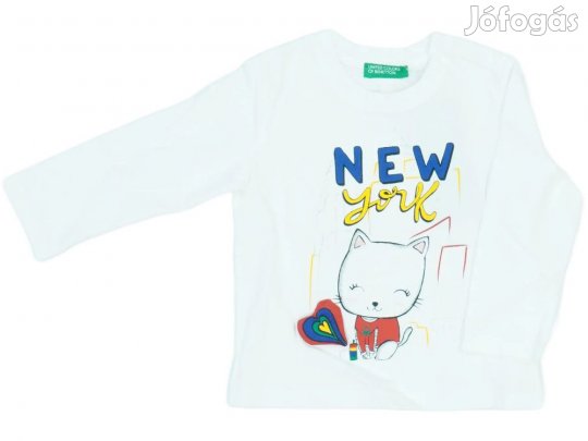 Benetton Új (címkés) Lány Hosszú ujjú felső (Méret: 80)