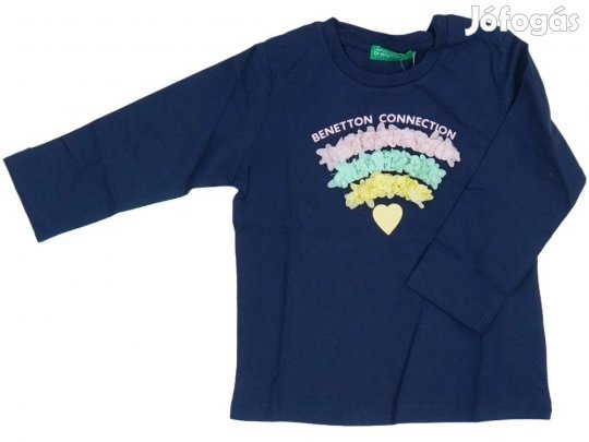 Benetton Új (címkés) Lány Hosszú ujjú felső (Méret: 86)