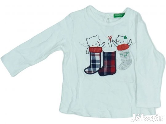 Benetton Új (címkés) Lány Hosszú ujjú felső (Méret: 86)