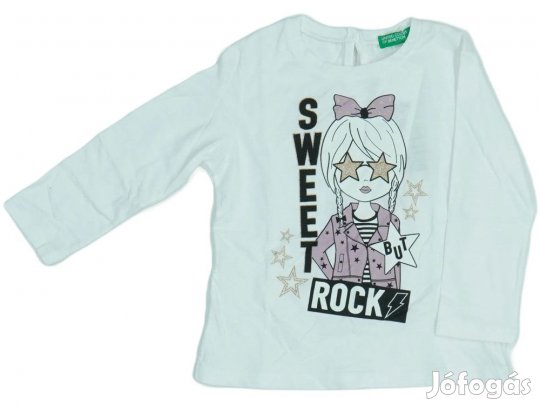 Benetton Új (címkés) Lány Hosszú ujjú felső (Méret: 86)
