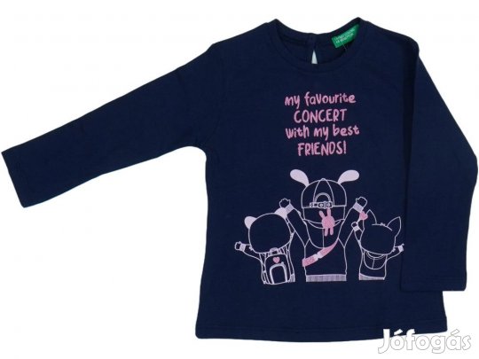 Benetton Új (címkés) Lány Hosszú ujjú felső (Méret: 86)