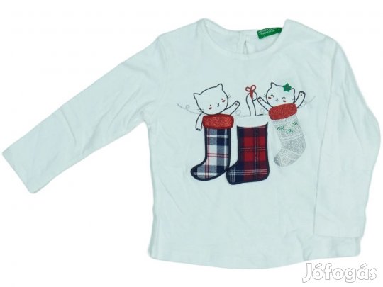 Benetton Új (címkés) Lány Hosszú ujjú felső (Méret: 92)