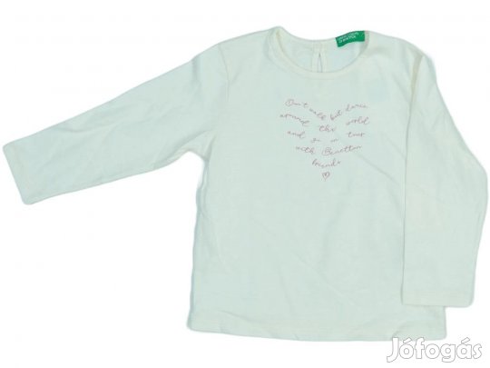Benetton Új (címkés) Lány Hosszú ujjú felső (Méret: 92)