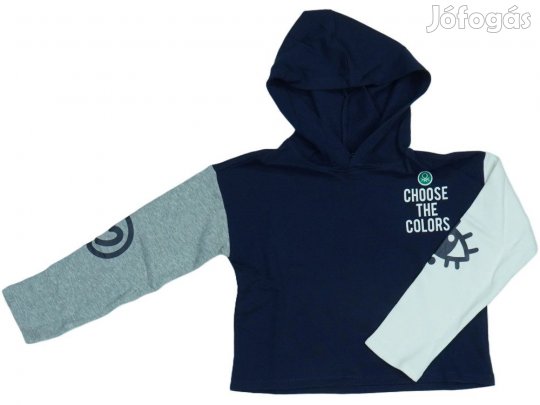 Benetton Új (címkés) Lány Kapucnis pulóver (Méret: 128)