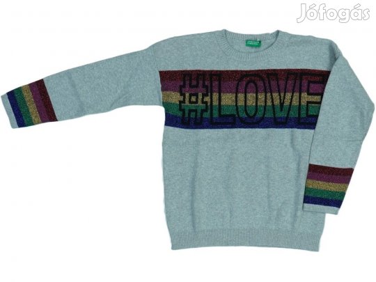 Benetton Új (címkés) Lány Kötött pulcsi (Méret: 128)