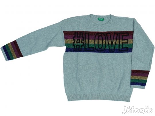 Benetton Új (címkés) Lány Kötött pulcsi (Méret: 134)