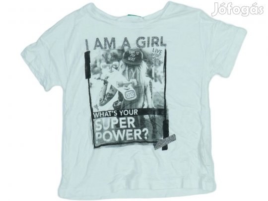 Benetton Új (címkés) Lány Póló (Méret: 134)