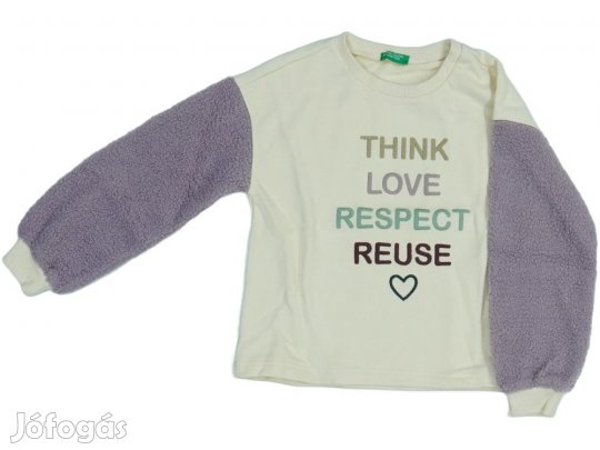 Benetton Új (címkés) Lány Pulóver (Méret: 128)