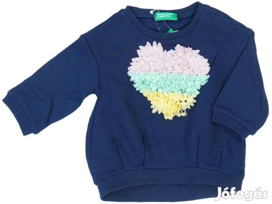 Benetton Új (címkés) Lány Pulóver (Méret: 74)
