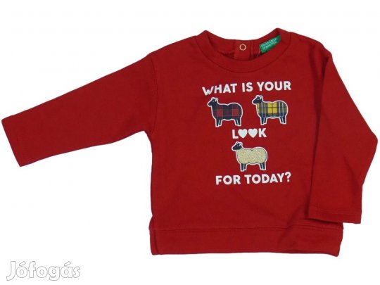 Benetton Új (címkés) Lány Pulóver (Méret: 80)