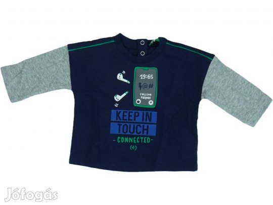 Benetton Új (hibás) Fiú Hosszú ujjú felső (Méret: 86)