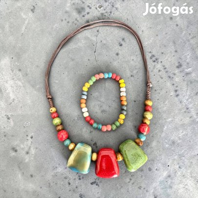 Benita színes bizsu nyaklánc Szett