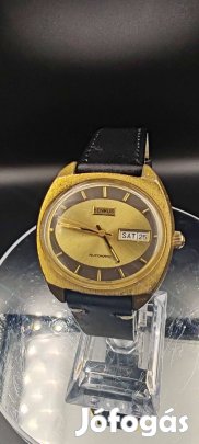 Benrus férfi karóra szép állapot öltönyóra új szíj automata 25 köves