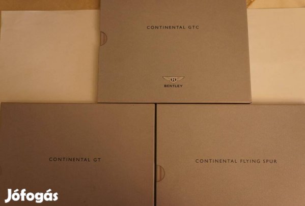 Bentley Continental keményfedeles prospektusok