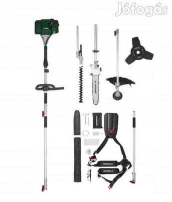 Benzines Magassági ágvágó sövénynyíró Fűkasza szett-munkamagasság 3,5M