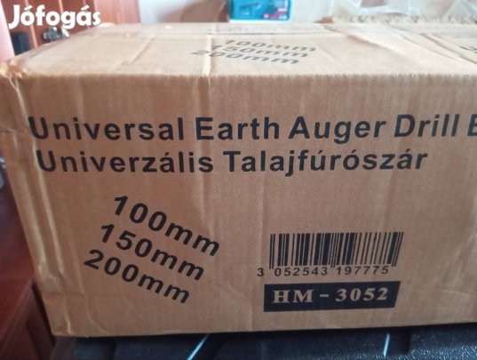 Benzines föld fúró gép 3 db fúró fejjel 