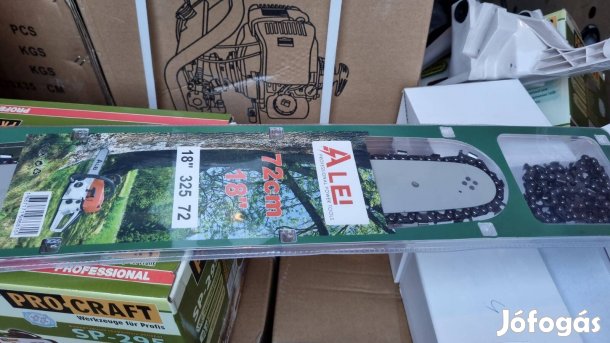 Benzines láncfűrészre 18"-os láncvezető 2 db lánccal 45cm-es vágóhossz