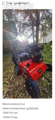 Benzinmotoros Gyepszellőztető, Fű szellőztező kölcsönzés