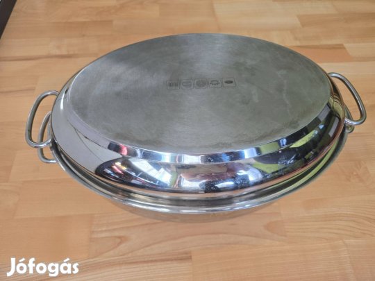 Berghaus 18/10 kacsasütő tál fedővel