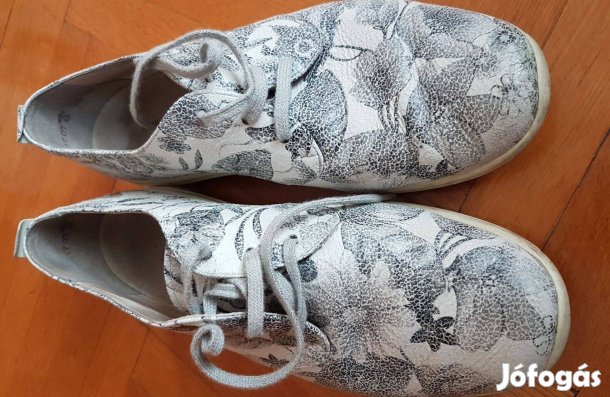 Berkemann bőr 38 cipő női Solidus 38-as szürke virágmintás