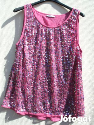 Berkertex UK18 azaz 46-os új ciklámen színű tunika flitterekkel