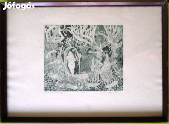 Berki Viola: Erdők Boldogasszonya (rézkarc)