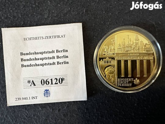 Berlin, A Quadriga története, Cu-aranyozott érme PP certivel