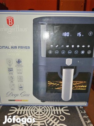 Berlingerhaus Airfryer átlátszó ablakkal 5l-es (Deep Sea Collection) 