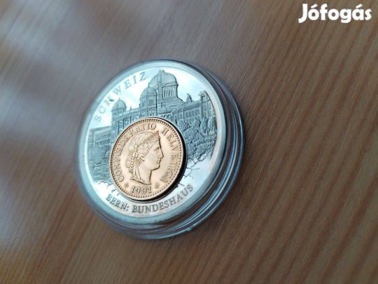 Bern Szövetségi Palota ezüstözött Svájci emlékérem