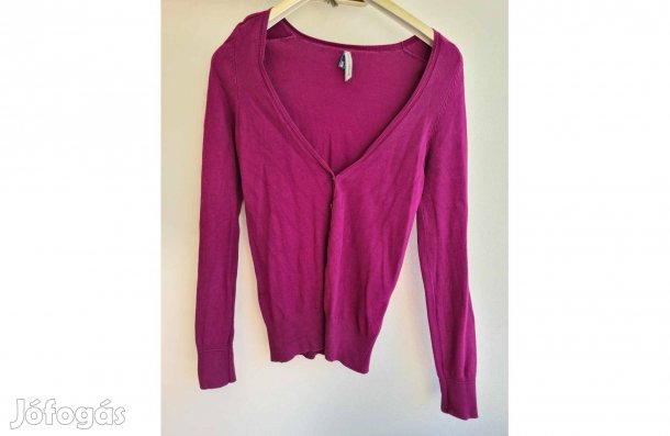 Bershka meggyvörös kardigán puha kötött M-es