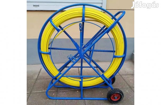 Berudaló, behúzó szál kerekes kerettel, üvegszálas 10 mm, 200 m, új