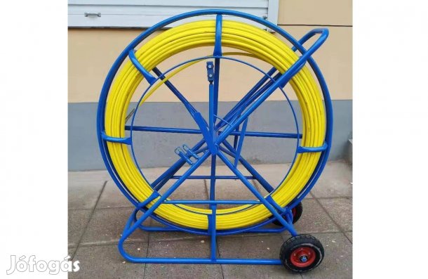 Berudaló, behúzó szál kerekes kerettel, üvegszálas 11 mm, 150 m, új