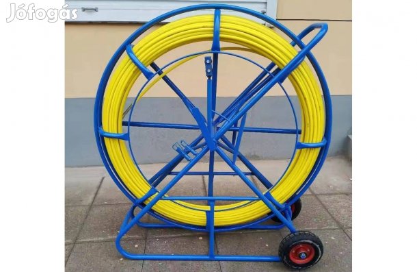 Berudaló, behúzó szál kerekes kerettel, üvegszálas 11 mm, 200 m, új