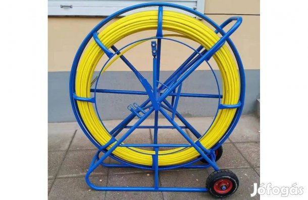 Berudaló, behúzó szál kerekes kerettel, üvegszálas 9 mm, 200 m, új