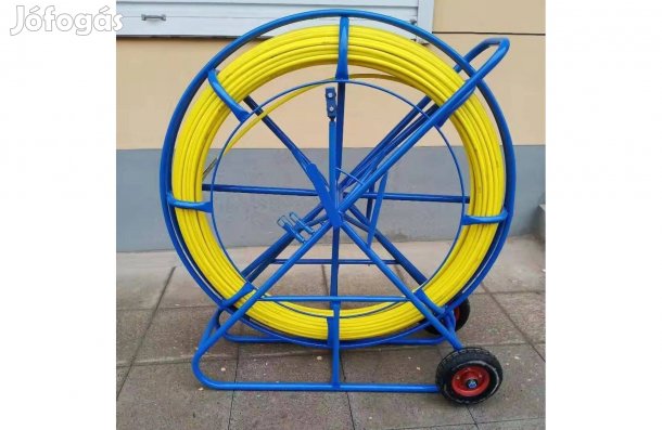 Berudaló, behúzó szál kerekes kerettel, üvegszálas, új 200 m, 11 mm