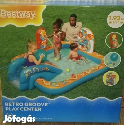 Bestway felfújható gyerek medence, Retro Groove, 193x152x74 cm, új