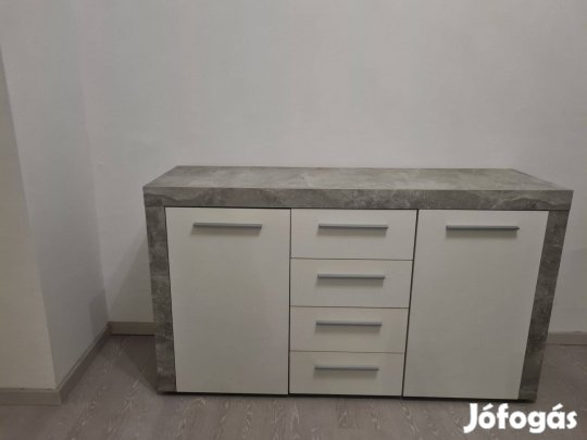 Beton hatású komód