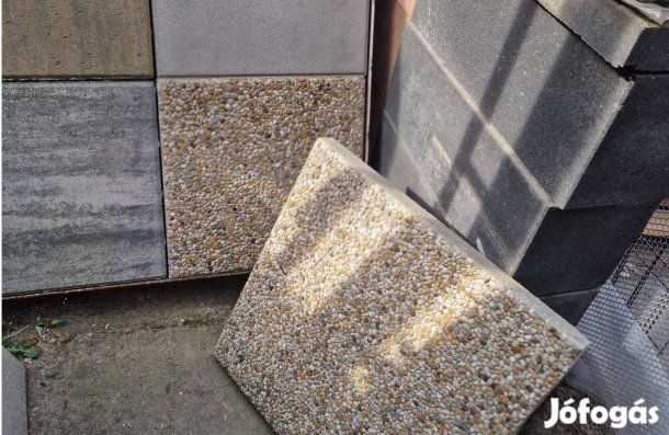 Beton járdalap 40×40 cm gyöngykavicsos
